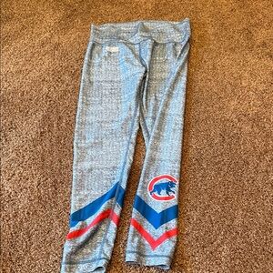 Cubs Gray Leggings with Red and Blue Accents